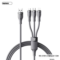 Cáp sạc nhanh 15W 3 đầu rút Remax RC-C151 và Hoco X76 Dài 1m 5