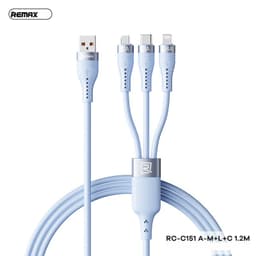 Cáp sạc nhanh 15W 3 đầu rút Remax RC-C151 và Hoco X76 Dài 1m 4
