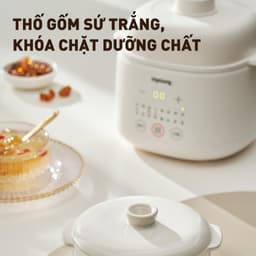 Nồi Nấu Chậm Joyoung JSC-107, Thố Sứ 1.0Lit - Công Suất 200w, Kèm Xửng Hấp, Hàng Chính Hãng 5