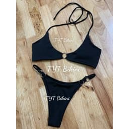 Sẵn hàng Bikini 2 mảnh đi biển đi du lịch quần khoen nhỏ 2
