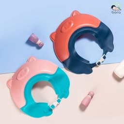 Mũ gội đầu chắn nước vương miện cho bé nhựa PP, có thể điều chỉnh vòng đầu 7
