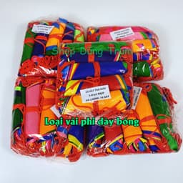 Cờ dây tam giác 10m, cờ đuôi nheo treo trang trí chất liệu vải phi bóng 2