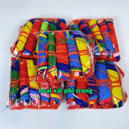 Cờ dây tam giác 10m, cờ đuôi nheo treo trang trí chất liệu vải phi bóng 3