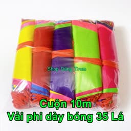 Cờ dây tam giác 10m, cờ đuôi nheo treo trang trí chất liệu vải phi bóng 4
