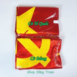Cờ Đảng vải Sa Tanh chịu nắng mưa tốt đầy đủ kích thước 5