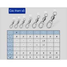 Khóa Link Dáng Tròn Chống Xoắn cho Săn Hàng Cá To Chất Lượng Cao 2