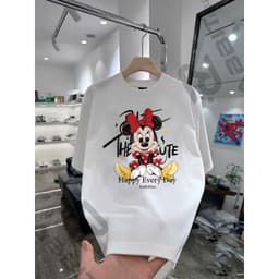 Áo thun nam nữ Mickey form unisex 100% cotton 2 chiều dày dặn_in kĩ thuật số 7