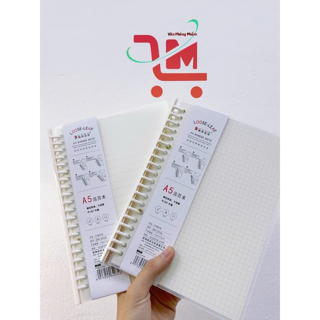 Sổ Tay Lò Xo A5 ZH-2516 Gáy Xoắn Có Thể Thay Thế Dễ Dàng/Kẻ Ngang - Phù Hợp Với Học Sinh, Dân Văn Phòng.