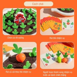 Đồ chơi trí nhớ tìm cà rốt - TRANG TRẠI CỦ CẢI thú vị  - trò chơi đối kháng nhiều người 6