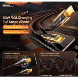 Cáp sạc nhanh 60W Remax RC-C170 (2 đầu Type-c) và 60W Hoco X94 dài 1M 2 đầu Type-c 2