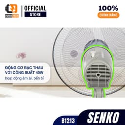 Quạt bàn Senko B1213 nút vặn 40W, lồng sắt 30cm nhỏ gọn 3 cấp độ gió mạnh bảo hành 24 tháng 6