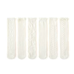 Set 5 Đôi Tất Vớ Trắng Cao Đùi Bé Gái Họa Tiết Gothic Hot Hit Thu Đông 2024 te69 8