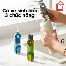 Cọ Vệ Sinh Đa Năng 3 in 1: Dụng Cụ Làm Sạch Cốc, Bình Sữa, Bình Nước và Bài Chải Khe Hở Xoay 360° 9