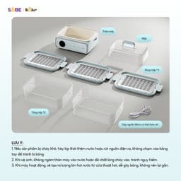 Nồi Hấp Điện 3 Tầng Bear DZG-P20W7, 21Lit - 1200w, Chiên Nướng Hấp Đa Năng, Hàng Chính Hãng 9