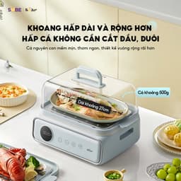 Nồi Hấp Điện 3 Tầng Bear DZG-P20W7, 21Lit - 1200w, Chiên Nướng Hấp Đa Năng, Hàng Chính Hãng 4