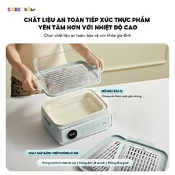 Nồi Hấp Điện 3 Tầng Bear DZG-P20W7, 21Lit - 1200w, Chiên Nướng Hấp Đa Năng, Hàng Chính Hãng 8