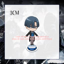 (mua 1 tặng 1) (3CM) Mô hình standee HẮC QUẢN GIA ver DANG TAY tượng acrylic game mica chibi trang trí 4