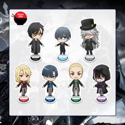 (mua 1 tặng 1) (3CM) Mô hình standee HẮC QUẢN GIA ver DANG TAY tượng acrylic game mica chibi trang trí 1