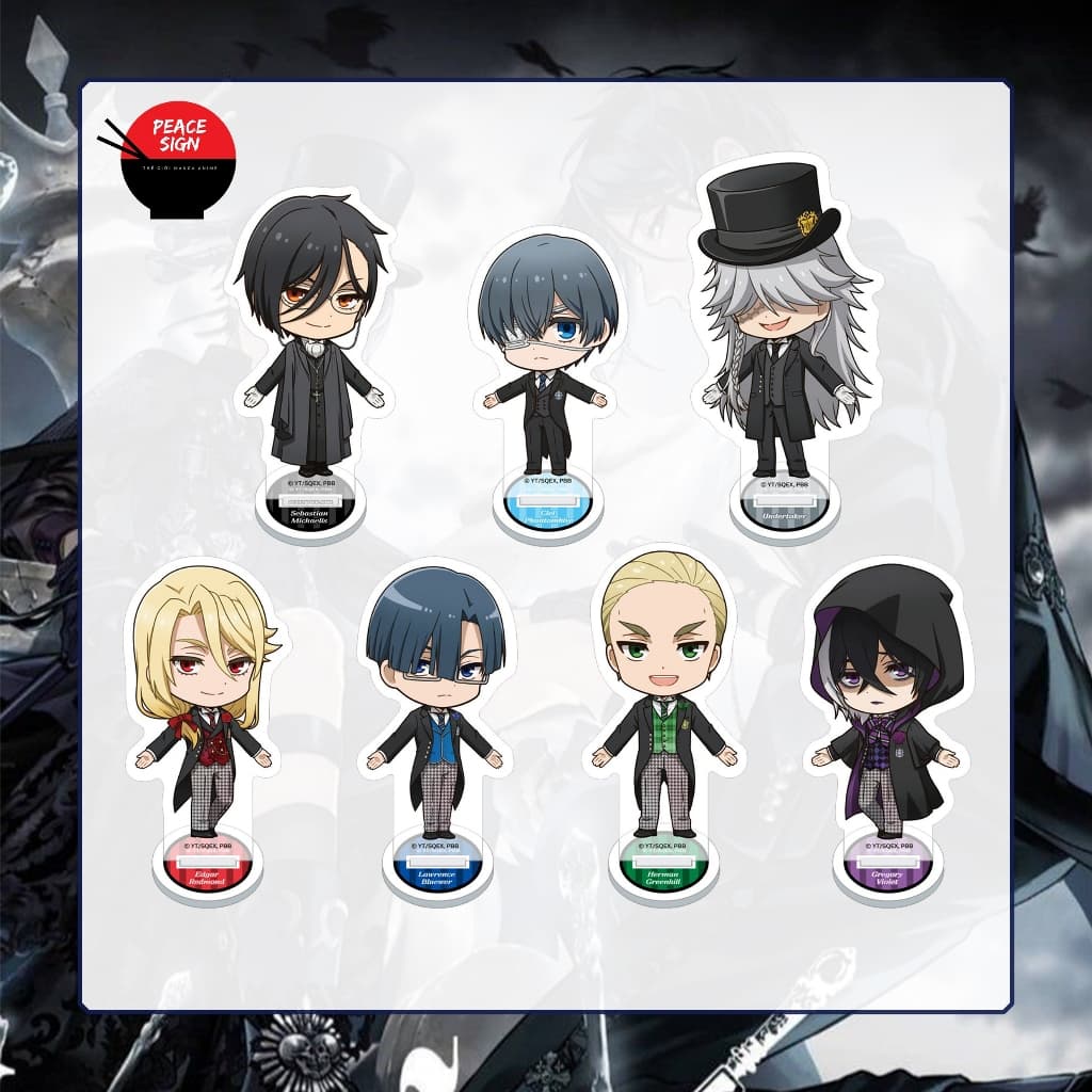 (mua 1 tặng 1) (3CM) Mô hình standee HẮC QUẢN GIA ver DANG TAY tượng acrylic game mica chibi trang trí