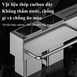 Giá treo dao nhà bếp SHINNY Giá để dao kéo dụng cụ nhà bếp treo tường bằng thép carbon kèm ống đựng đũa thanh treo khăn 2