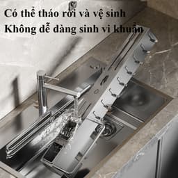 Giá treo dao nhà bếp SHINNY Giá để dao kéo dụng cụ nhà bếp treo tường bằng thép carbon kèm ống đựng đũa thanh treo khăn 7