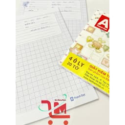 COMBO 2 Quyển (40 Cặp) Giấy Kiểm Tra 4,5 Ô Ly Thành Đạt Định Lượng 100gms/Giấy Dày Đảm Bảo Không Lem, Chất Lượng Tốt 1