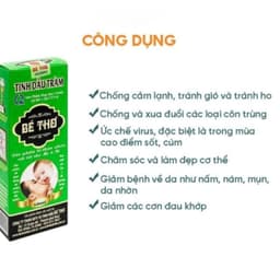 Dầu Tràm bé Thơ (có tem chống giả của Công ty TNHH MTV Sản xuất Tinh dầu Bé Thơ), tinh dầu xả , tinh dầu quế , bạc hà 2