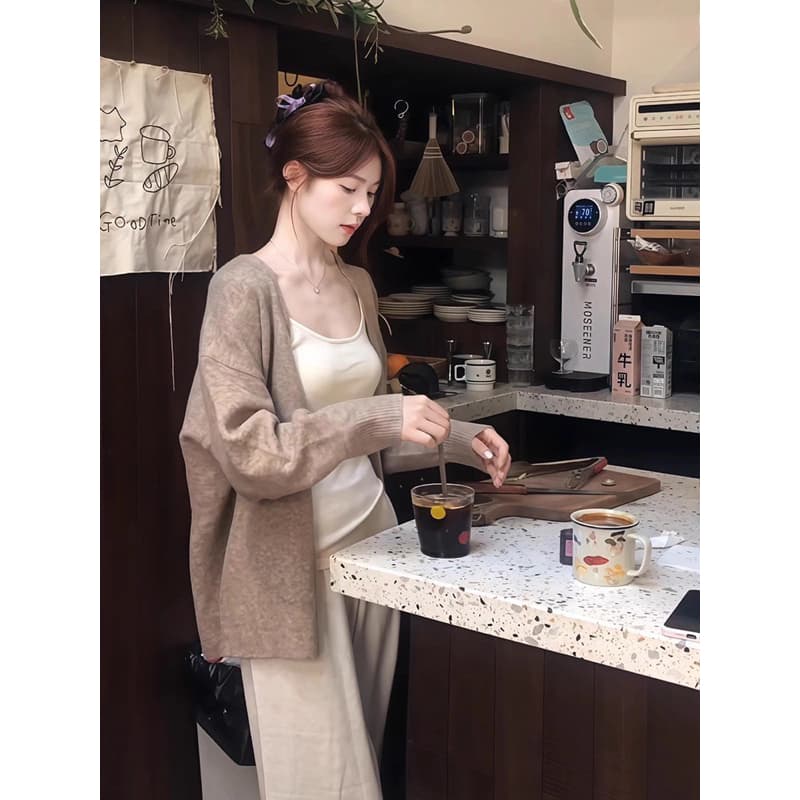 [Sale Xả Lỗ] Áo Khoác Cardigan Len Dệt Kim Form Rộng Dáng Dài Áo Cardigan Len Dáng Rộng Kiểu Hàn Quốc Áo Khoác Nữ  AL273