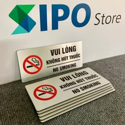 Biển cấm hút thuốc, không hút thuốc, no smoking, chất liệu dày đẹp, in sắc nét 1