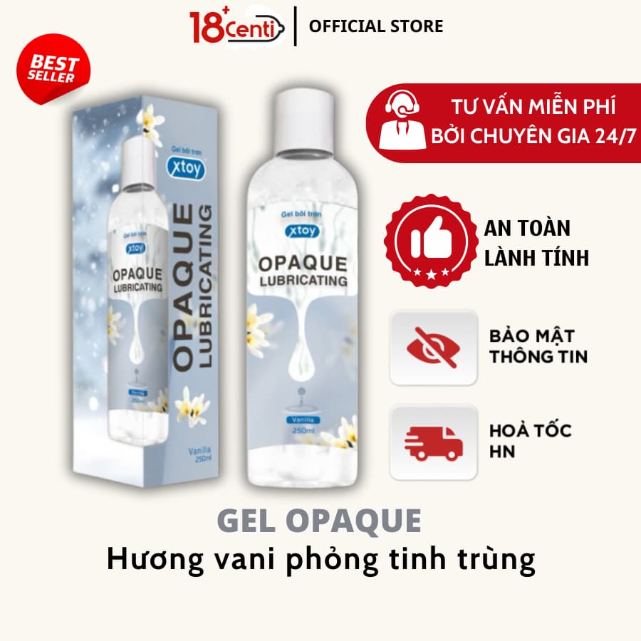 Gel bôi trơn XTOY OPAQUE Lubricating mô phỏng tinh trùng, dâm thuỷ, trắng đục, lâu khô, tăng khoái cảm - 18CENTI