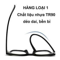 Gọng kính cận thời trang nam nữ ANDU dáng vuông chữ V chống tia UV chất liệu nhựa TR cao cấp - 614 3