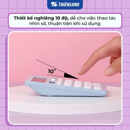Máy tính văn phòng Thiên Long Flexio CAL-008 - Màn hình LCD 12 số, dùng pin và năng lượng mặt trời 5