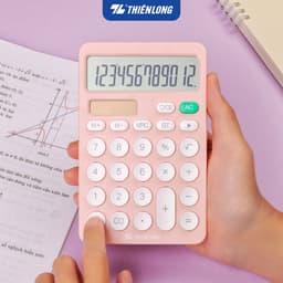 Máy tính văn phòng Thiên Long Flexio CAL-008 - Màn hình LCD 12 số, dùng pin và năng lượng mặt trời 8
