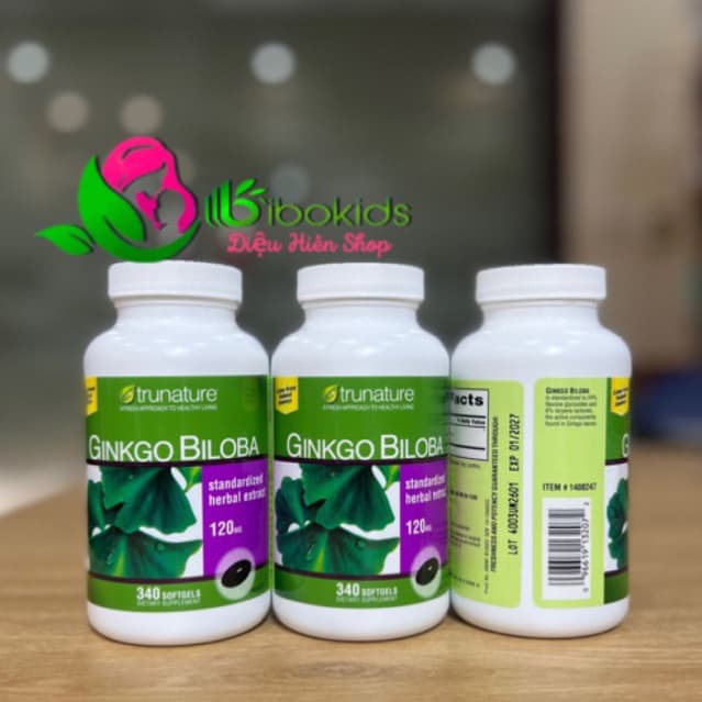 Viên uống bổ não Ginkgo Biloba của Mỹ 340 viên