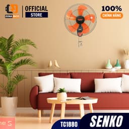 Quạt treo tường Senko TC1883 công nghiệp công xuất mạnh 75W 5 cánh 3 cấp gió bảo hành 24 tháng 2