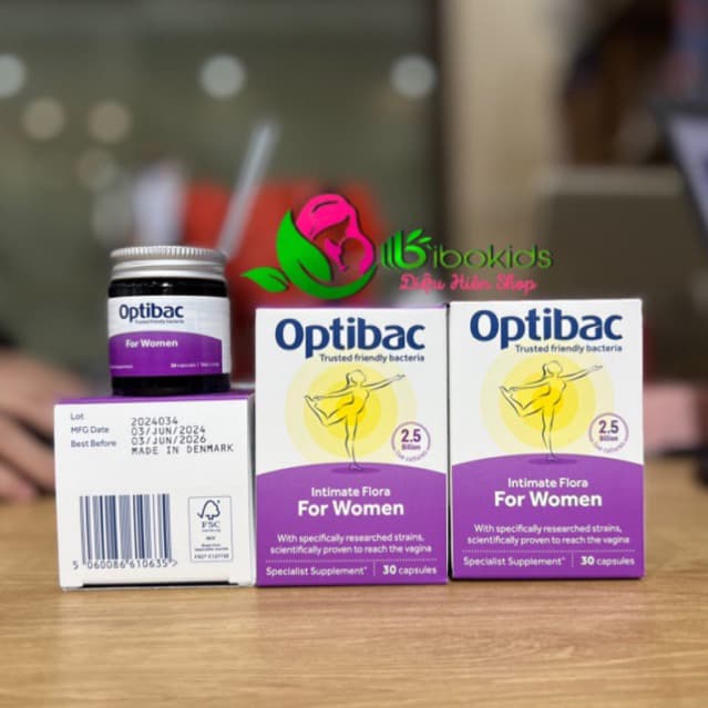 (Mẫu mơi) Men phụ khoa OptiBac Probiotics for women 30 viên
