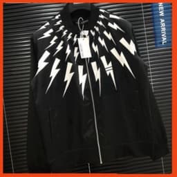 Áo khoác Bomber hình tia sét, chất gió 2 lớp mềm ấm, dáng Unisex 40-65kg 3