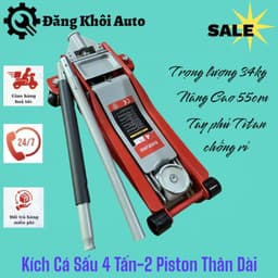 Kích Cá Sấu 4 Tấn - Kích Gầm Ô Tô 2 Piston Thân Dài 1