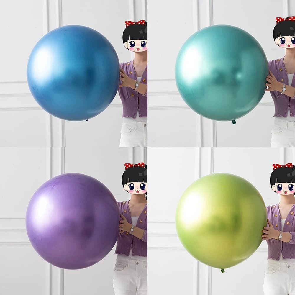 Bóng jumbo siêu nhũ 18 inch trang trí sinh nhật, tiệc cưới