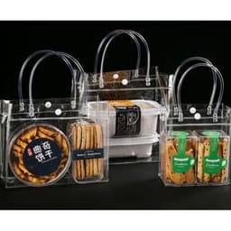 Sỉ 10--- Túi xách mua sắm bằng nhựa PVC trong suốt chống  đựng qua thấm nước cao cấp tiện lợi, Suốt Bảo Vệ Môi Trường 3
