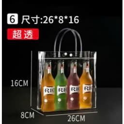Sỉ 10--- Túi xách mua sắm bằng nhựa PVC trong suốt chống  đựng qua thấm nước cao cấp tiện lợi, Suốt Bảo Vệ Môi Trường 8