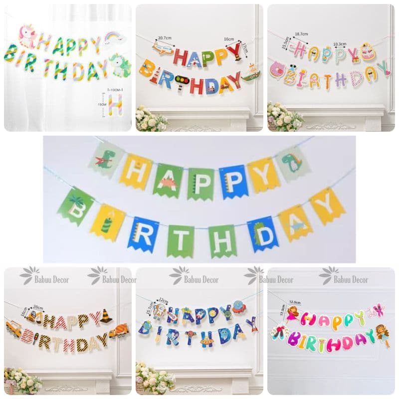 Dây happy birthday trang trí sinh nhật siêu ngộ nghĩnh