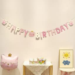 50 mẫu dây HAPPY BIRTHDAY trang trí sinh nhật tone Hàn Quốc mới nhất 8
