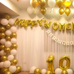 RÈM VẢI VOAN TRẮNG may sẵn làm phông trang trí sinh nhật 1