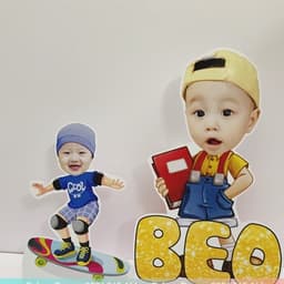 Chibi kèm tên để bàn trang trí sinh nhật 2