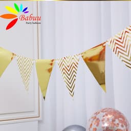 Dây cờ tam giác ánh kim trang trí sinh nhật 2