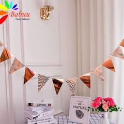 Dây cờ tam giác ánh kim trang trí sinh nhật 8