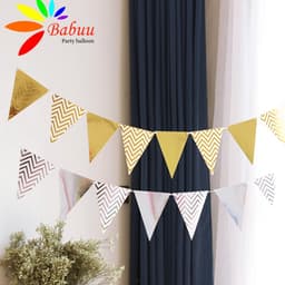 Dây cờ tam giác ánh kim trang trí sinh nhật 9