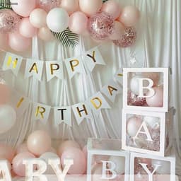 Hộp Baby Sinh Nhật, Hộp Trong Suốt Bong Bóng Trang Trí Sinh Nhật 5