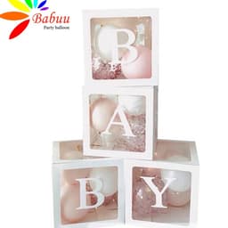 Hộp Baby Sinh Nhật, Hộp Trong Suốt Bong Bóng Trang Trí Sinh Nhật 6